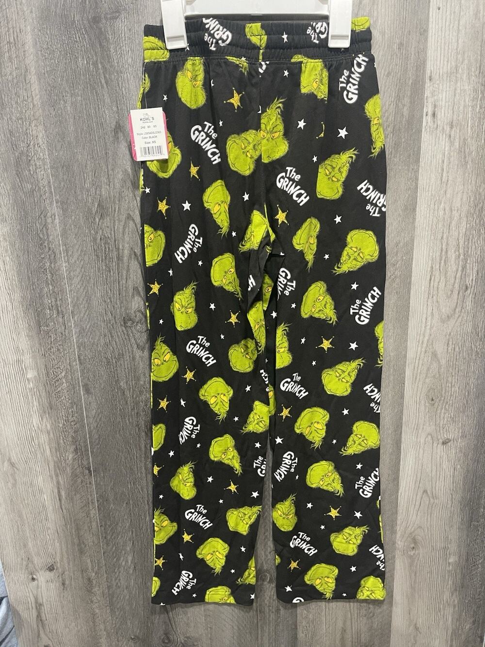 Grinch Pajama Pants Boys Size XS NWT
